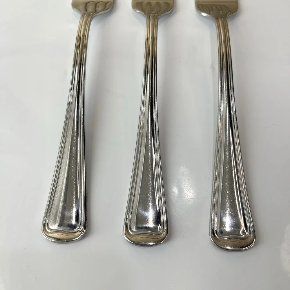 Gorham Monet 18/8 Glossy Stainless Dinner Forks 3 Piece Flatware Discontinued